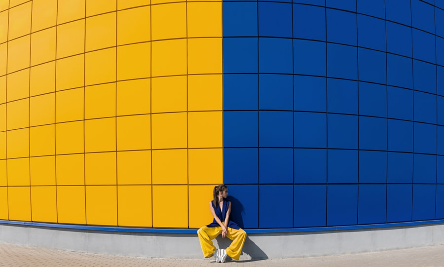 jaune et bleu par Anna Degtyareva sur 500px.com